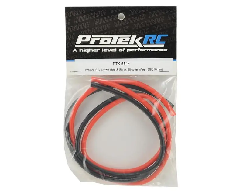 Protek Rc Silicone Hookup Wire (Red & Black) (2' Each) (12Awg), Ptk-5614 1