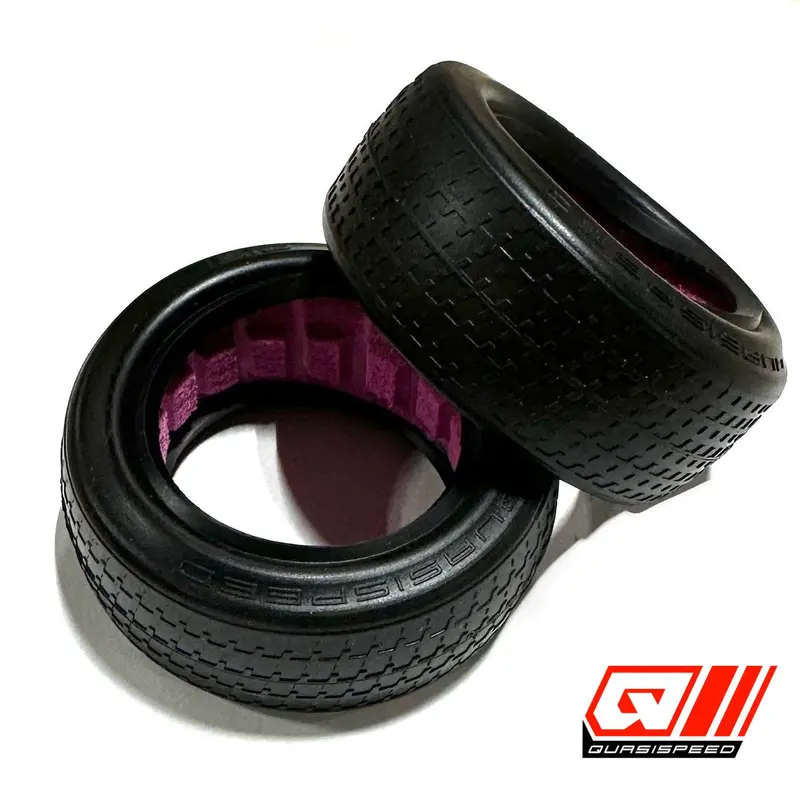 Quasispeed Rubber Low Pin / Low Tread Front Tires With Inserts (2) Qs-1615 1