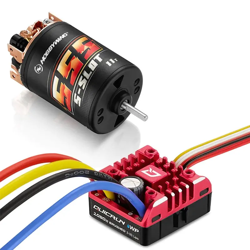 Quicrun 1080 G2 Esc With Brushed 555, 11T Motor Combo, Hwi-38020351 1
