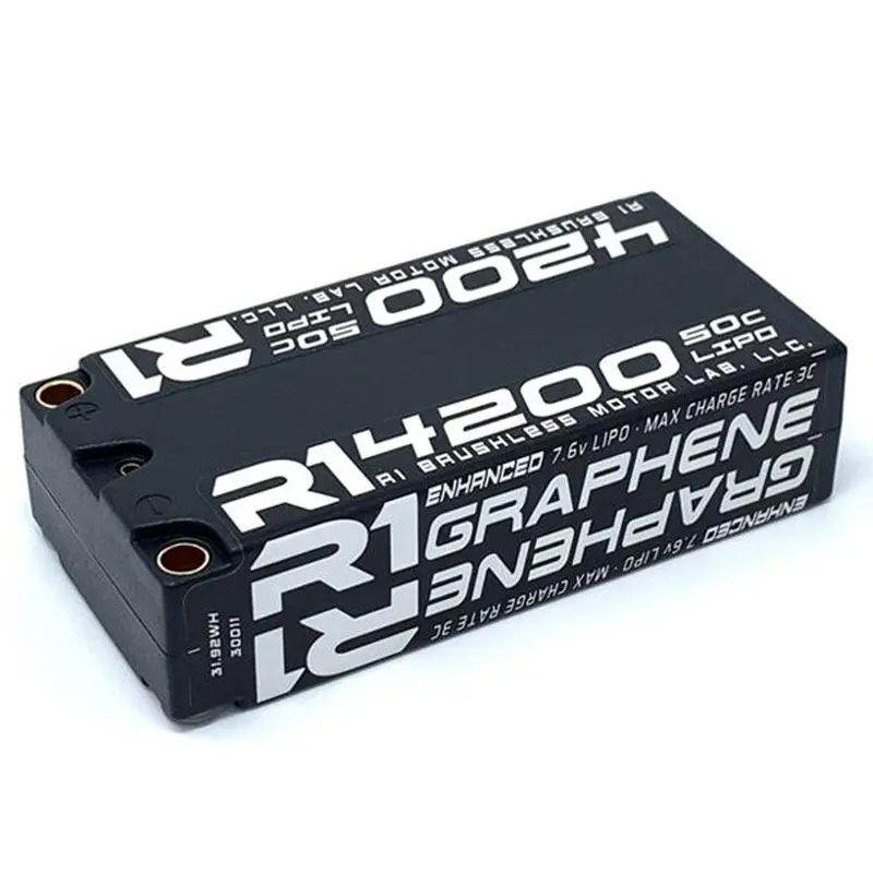 R1 Wurks Graphene 2S 7.6V Lihv Shorty Battery, 50C 4200Mah, 030011 1