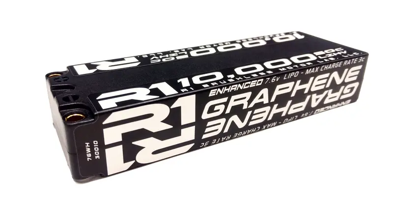 R1 Wurks Graphene 2S 7.6V Lipo Battery 50C 10000Mah, 030010 1