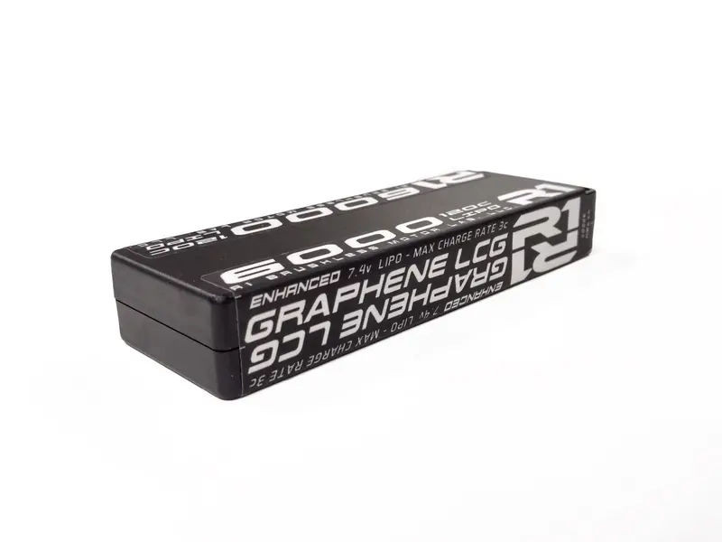 R1 Wurks Lcg Graphene 2S 7.4V Lipo Battery, 120C 6000Mah, 030007 1