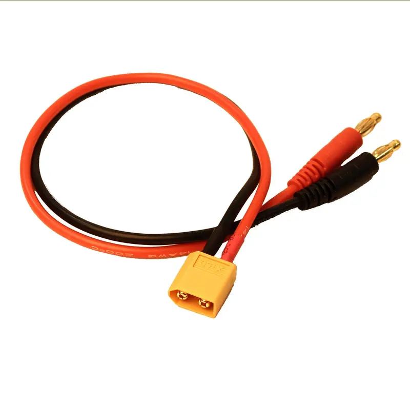 Racers Edge Charge Adapter, Male Xt60 To Male 4Mm Bullets, 1623 1