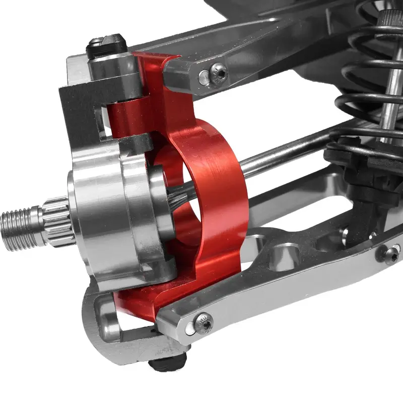 Racers Edge Front Hub Carrier, Alum., Red, X-Maxx, Rce1901r 1