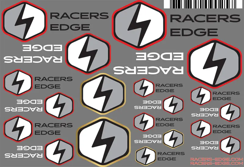 Racers Edge Sticker Set, 6" X 4", Rcestickerset 1