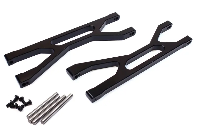 Racers Edge Upper Suspension Arm Set, Aluminum, Black, X-Maxx, Rce1903bk 1