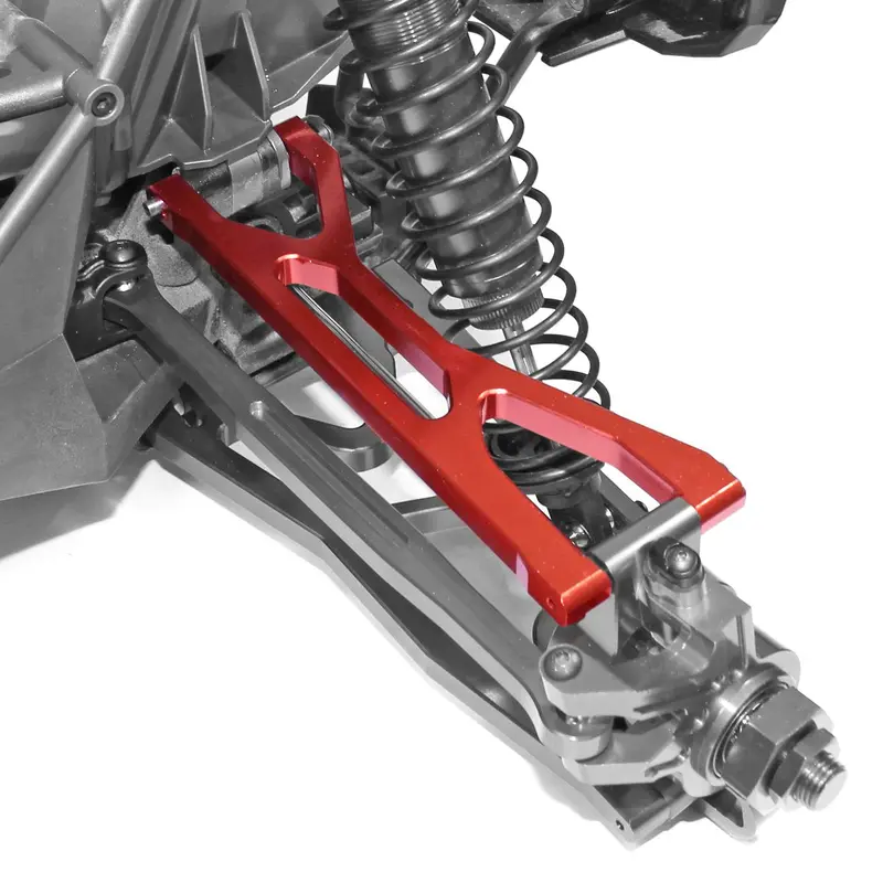 Racers Edge Upper Suspension Arm Set, Aluminum, Red, X-Maxx, Rce1903r 1