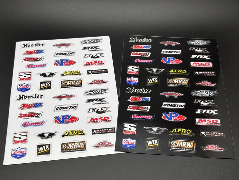 Racing Logos Contingency Decal Sticker Sheet (Logo Set 1), Cc-9021 1