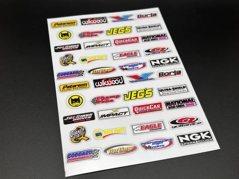 Racing Logos Contingency Decal Sticker Sheet (Logo Set 2), Cc-9023 2