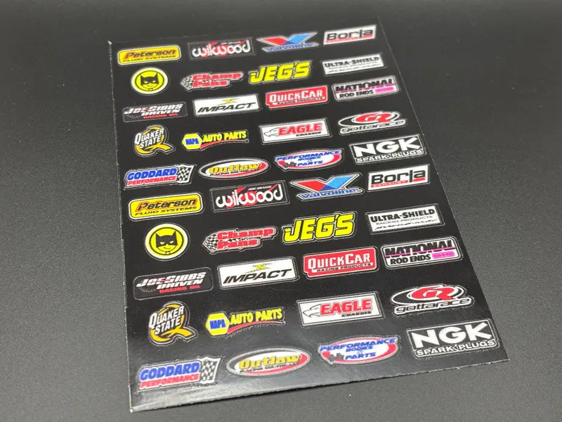 Racing Logos Contingency Decal Sticker Sheet (Logo Set 2), Cc-9023 2