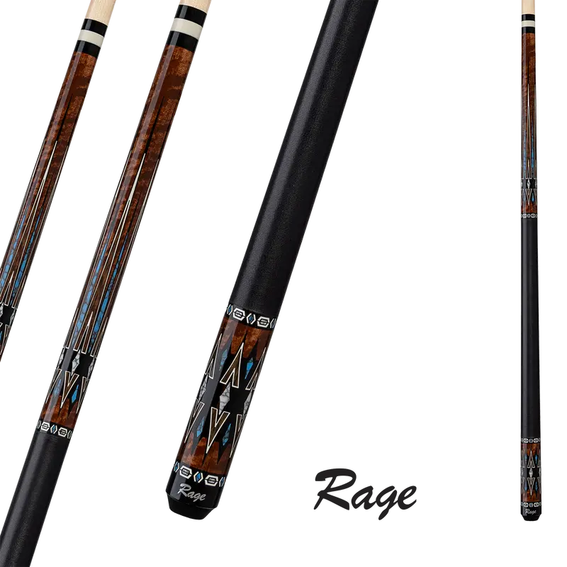 Rage Pool Cue Almond Central 19Oz 13Mm With Wrap 1