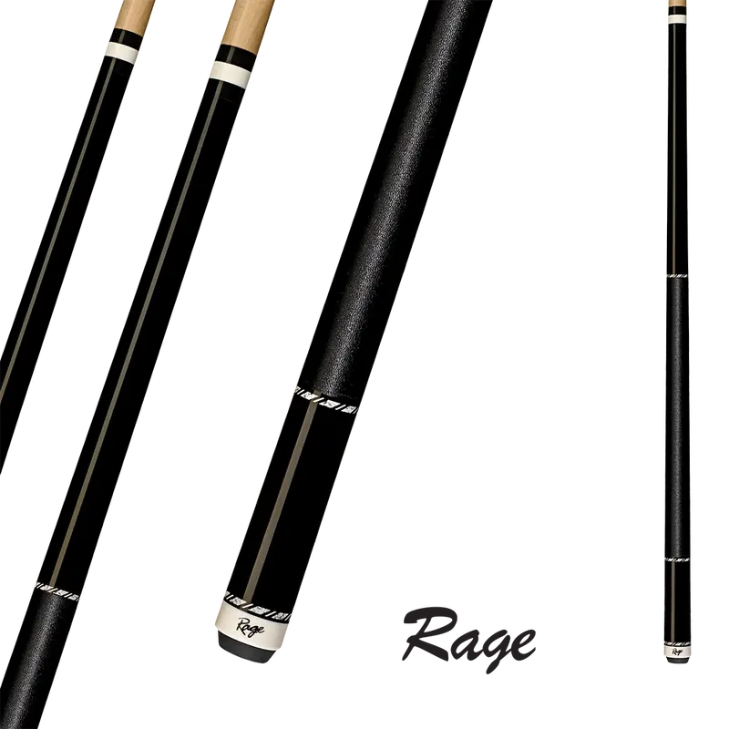 Rage Pool Cue Black Onyx Wrap Black 13Mm 19Oz 1