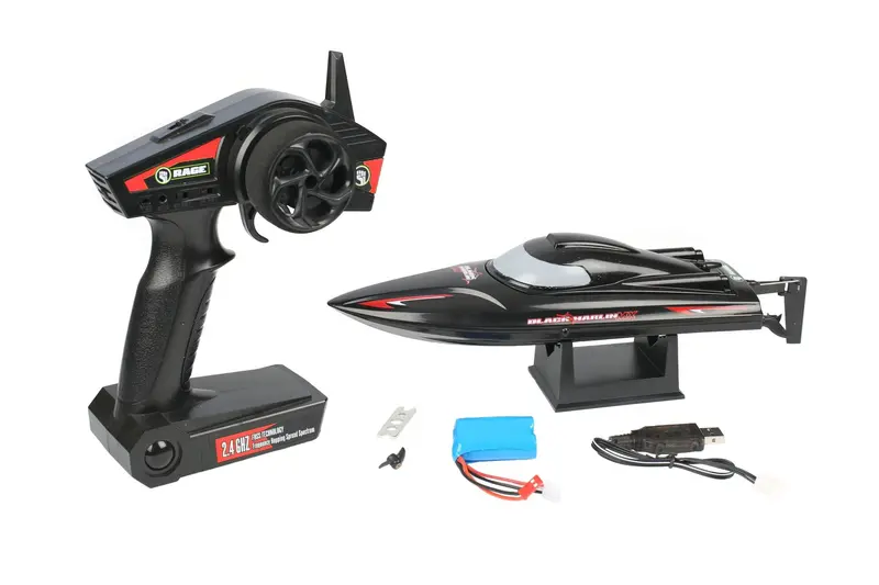 Rage Rc Black Marlin Mx Rtr Boat, Rgrb1130 1