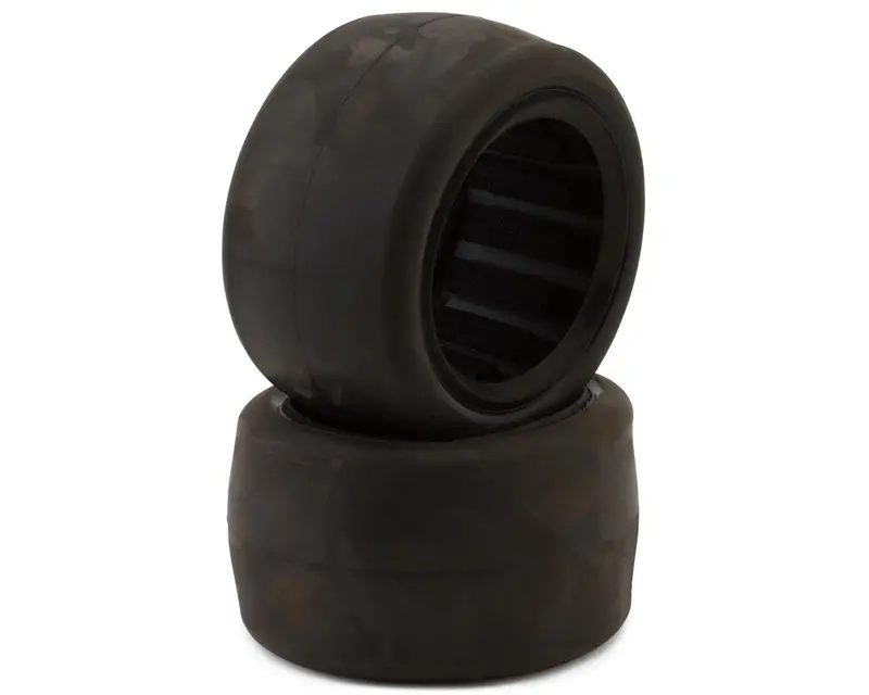 Raw Speed Rc Slick Low Pro 2.2" 1/10 Rear Oval Tires (2) W/Foam Inserts 1