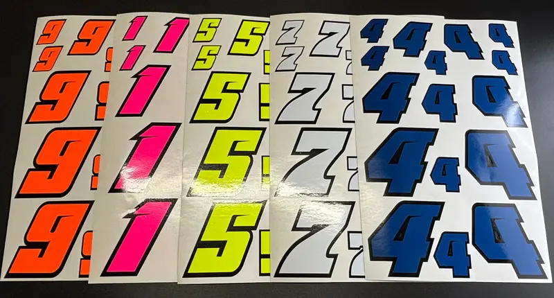 Rc Racing Numbers Design #3 With Black Edge 1