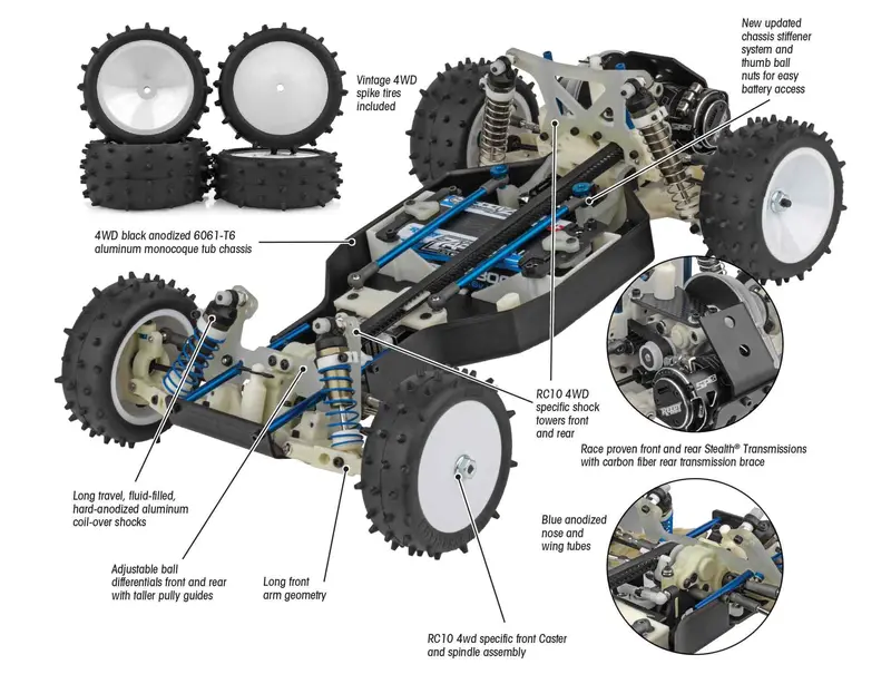 Rc10 4Wd Team Car Kit, Asc-6046 2