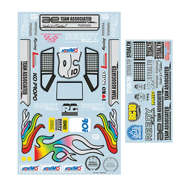 Rc10 '89 Stealth Car Masami Edition Decal Sheet, Asc-6746 1