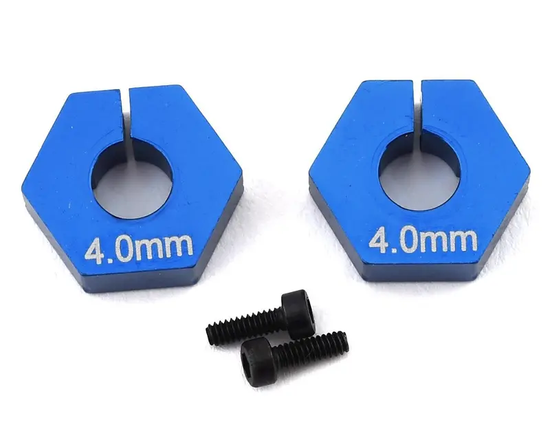 Rc10 B6.2 4.0Mm Clamping Wheel Hex (Blue) (2), Asc-91862 1