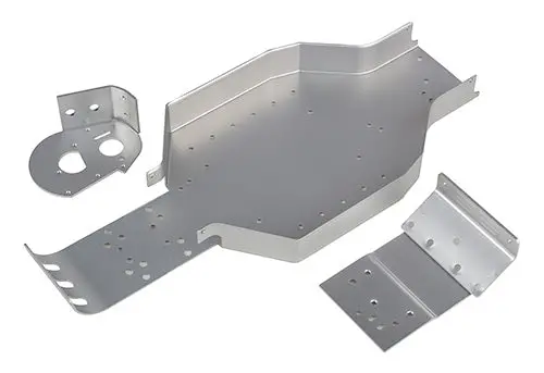 Rc10 Classic Chassis, Nose Plate, Motor Mount, Silver Asc-6311 1