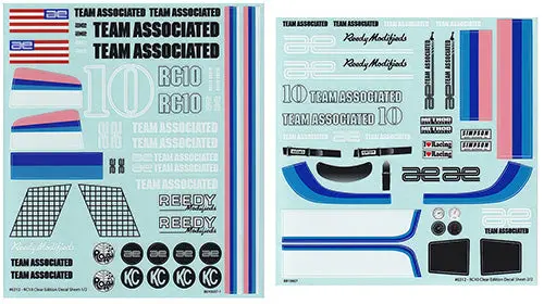 Rc10 Classic Decal Sheets, Asc-6312 1