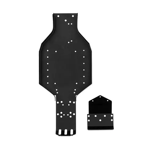 Rc10 Kinwald Bk Black Chassis And Nose Plate, Asc-6754 1