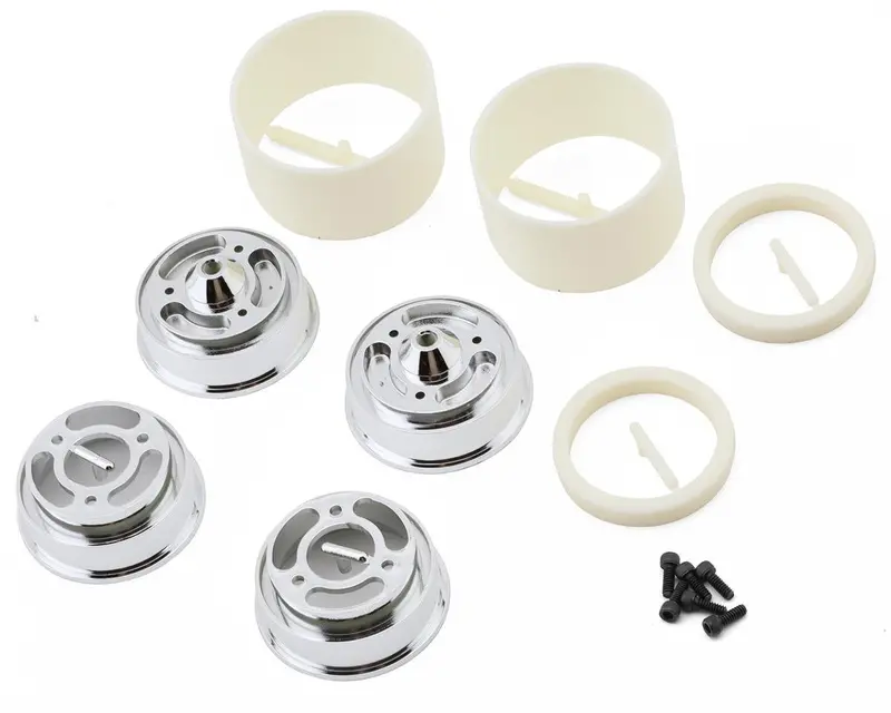 Rc10 Rear Wheels (Chrome) (2), Asc-6396 1