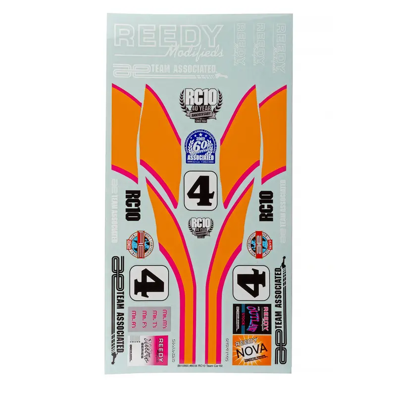 Rc10 Team Car Kit Decal Sheets, Asc-6120 1