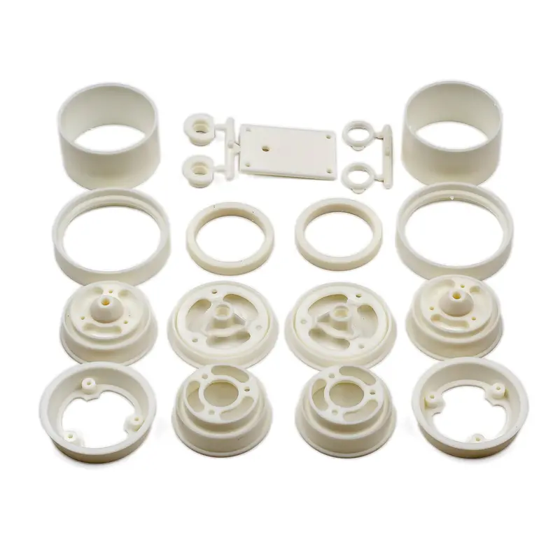 Rc10 Wheels, Front And Rear, White, Asc-6643 1