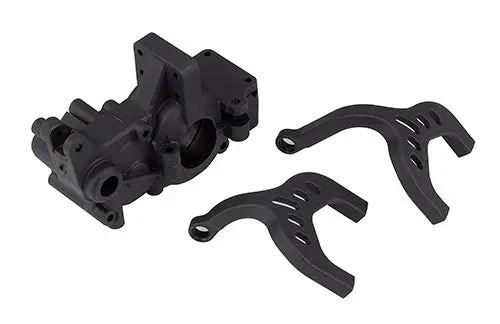 Rc10b6.1 Ft Laydown Gearbox And Chassis Braces, Carbon Asc-91952 1