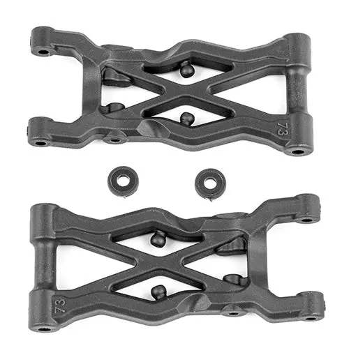 Rc10b6.2 Factory Team Rear Suspension A Arms 73Mm, Carbon Asc-91873 1