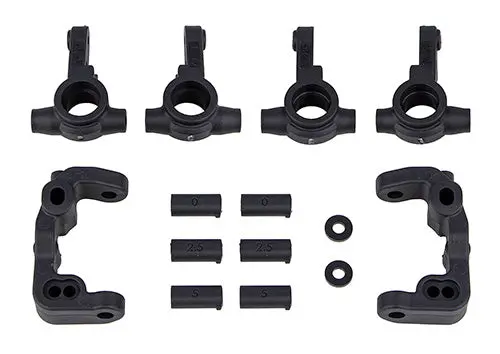 Rc10b6.4 -1Mm Scrub Caster And Steering Blocks, Carbon Asc-91985 1