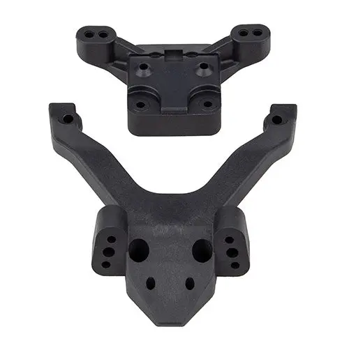 Rc10b6.4 Ft Top Plate And Ballstud Mount, Carbon Asc-91972 1