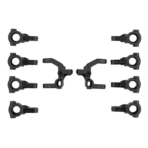 Rc10b7.1 Caster And Steering Block Set, Asc-92576 1