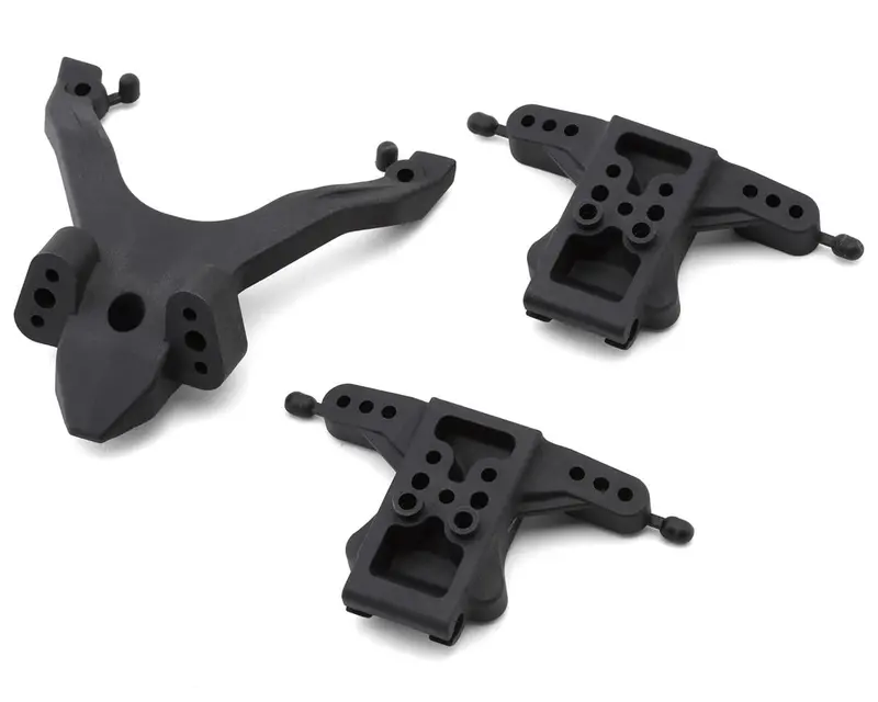 Rc10b7.1 Factory Team Carbon Top Plate & Ballstud Mount Set, Asc-92587 1