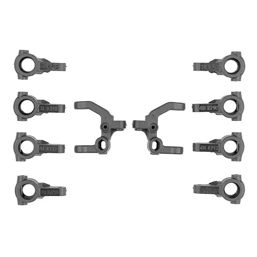 Rc10b7.1 Ft Caster And Steering Block Set, Carbon, Asc-92577 1