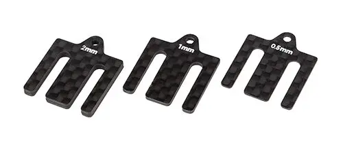 Rc10b7 Ft Front Bulkhead Shims, Carbon Fiber, Asc-92438 1