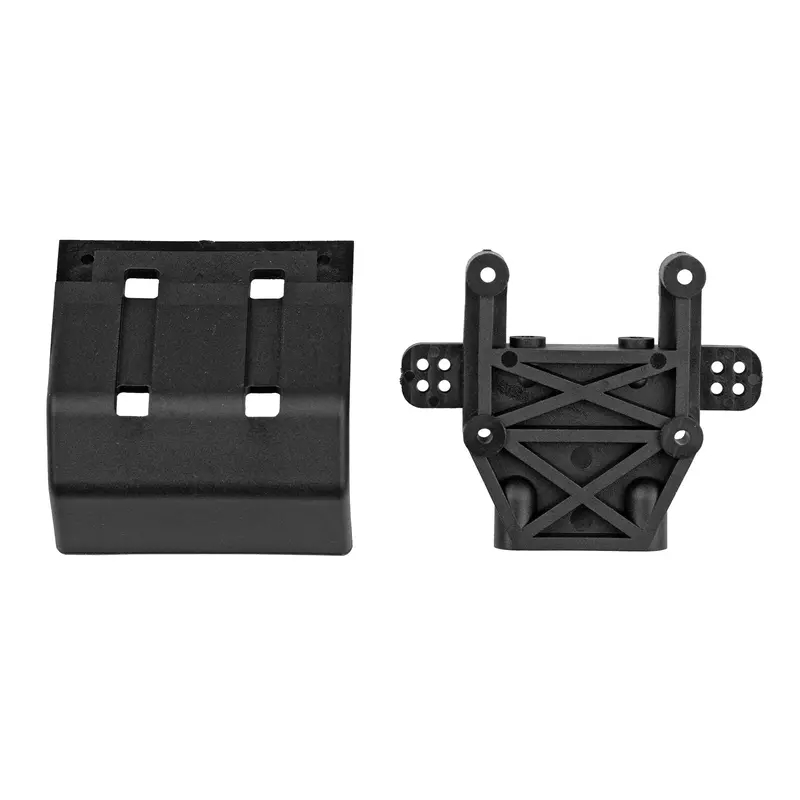 Rc10gt Black Rear Bulkhead And Bumper, Asc-7536 1