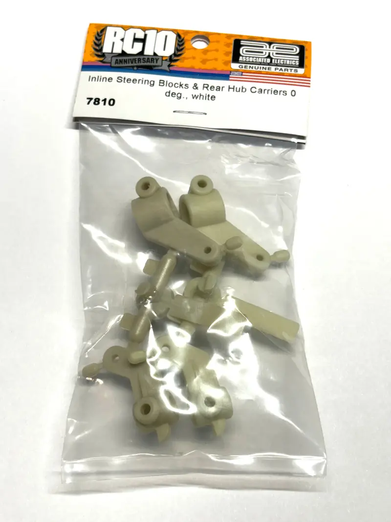 Rc10t Inline Steering Blocks And Rear Hub Carriers, 0 Deg., Asc-7810 1