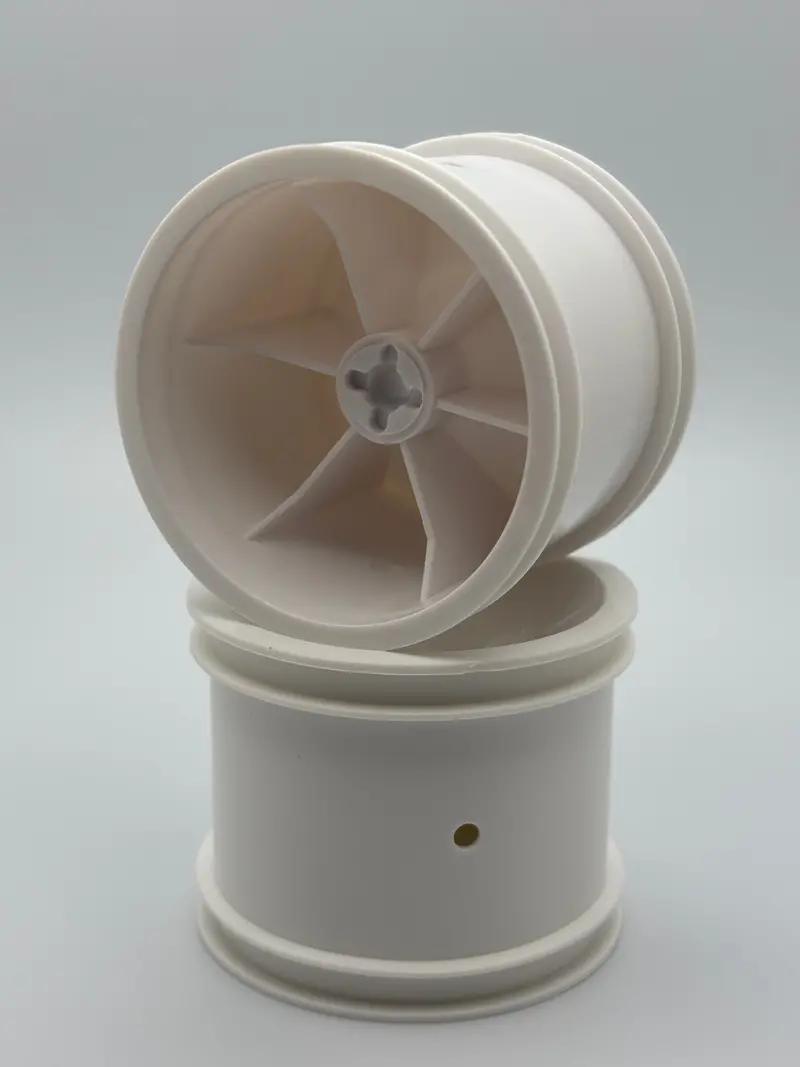 Rc10t White Truck Rear Wheels, Asc-7863 2