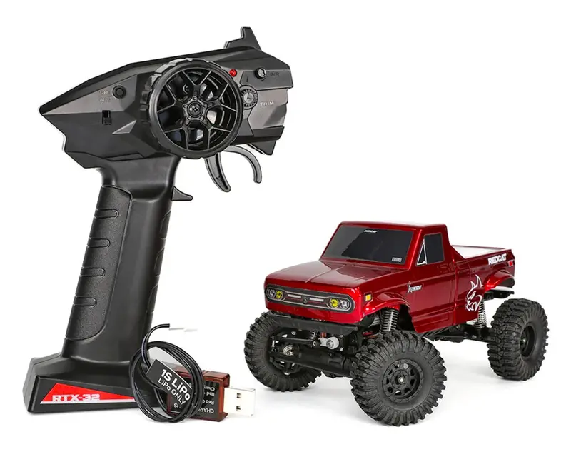 Redcat Ascent-32 1/32 4Wd Rtr Rock Crawler (Red) W/2.4Ghz Radio, Battery & Charger 2