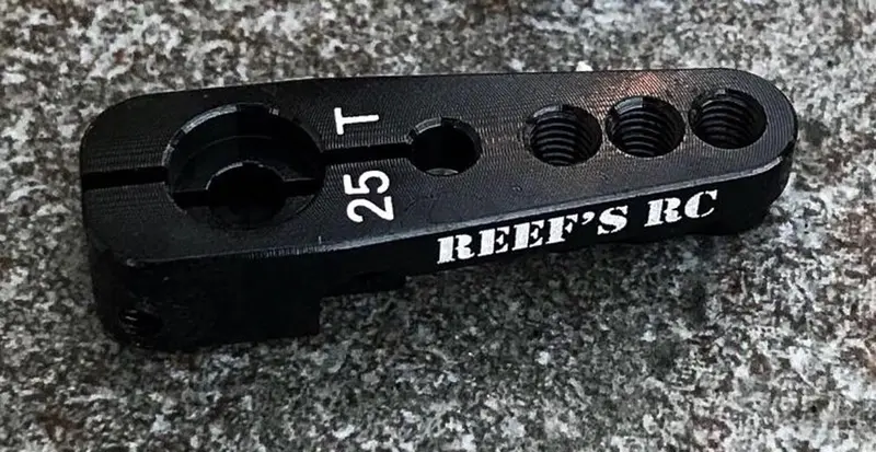 Reef's Rc Servo Horn 25T, Aluminum, Black, Reefs04 1