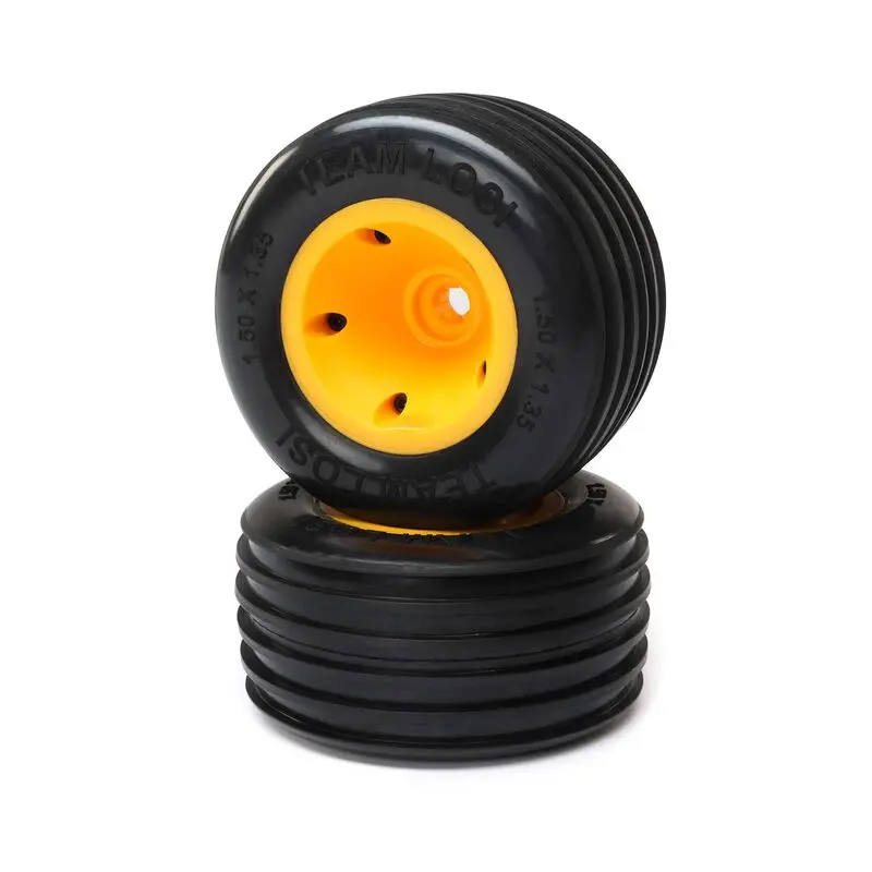 Rib Front Tire, Mounted, Orange(2): Mini Jrxt, Los41029 1