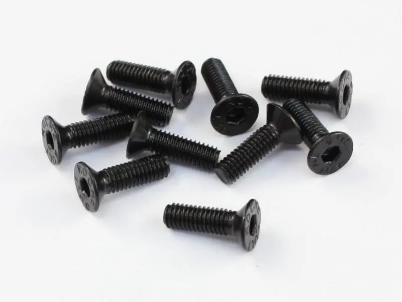Roche Rc Flathead Screws, 3X12mm, Black, 530040 1