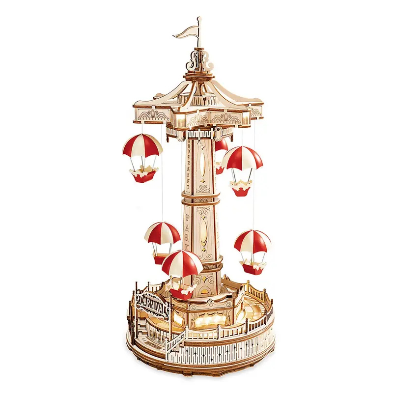Rokr Parachute Tower Diy Music Box 3D Puzzle, Roeea01 1