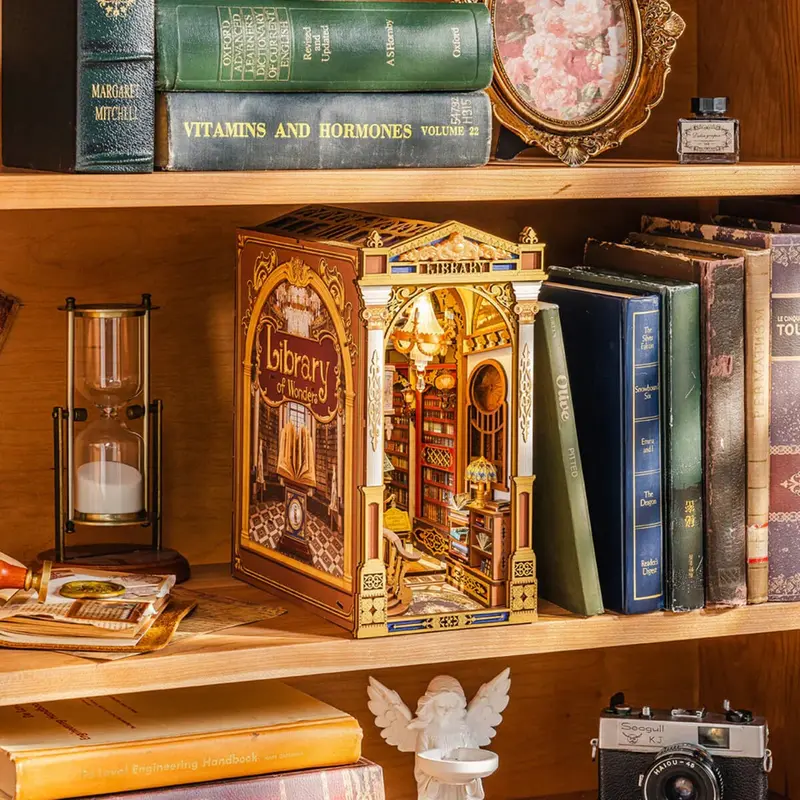 Rolife Library Of Wonders Diy Book Nook, Roetgb16 2
