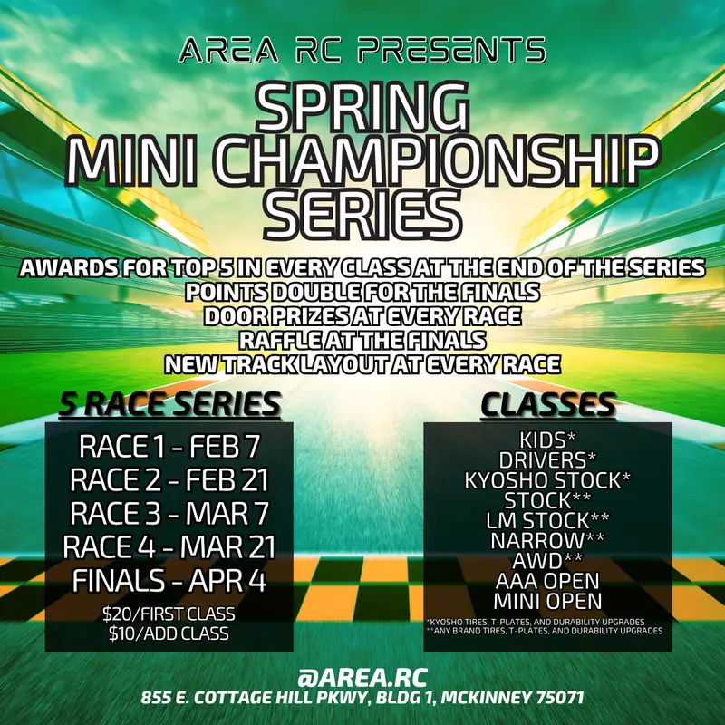 Round 3 Area Rc Spring Mini Championship Series - Mar 7 1