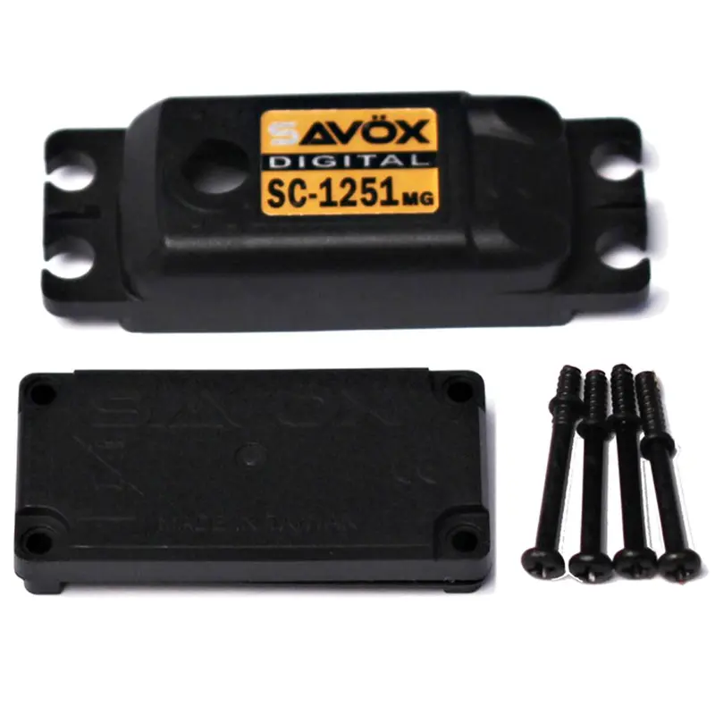 Savox Top & Bottom Replacement Servo Case W/4 Screws, Sav-Case-Sc1251mg 1