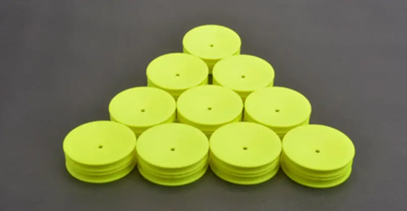 Schumacher Racing Slim Wheels, Front, 1/10 2Wd, Neon Yellow, U7455 1