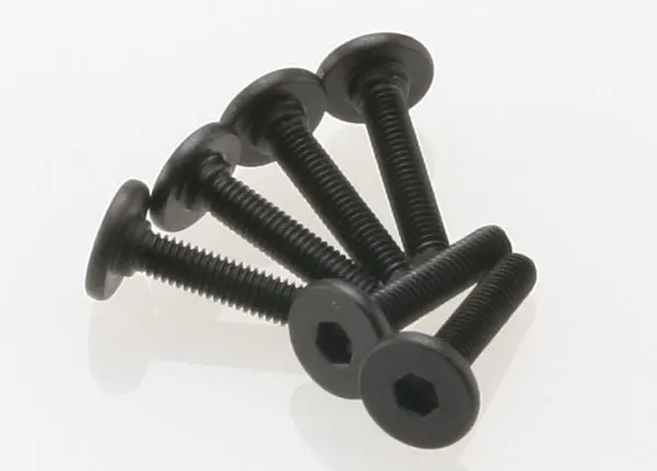 Screws, 3X15mm Flat-Head Machine (Hex Drive) (6), Tra-3646 1
