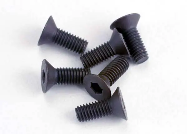 Screws, 3X8mm Countersunk Machine (6) (Hex Drive) Tra-2550 1